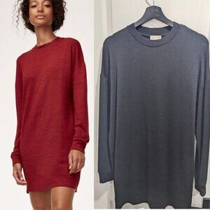 Aritzia Wilfred Free | Verna long sleeve dress in Black